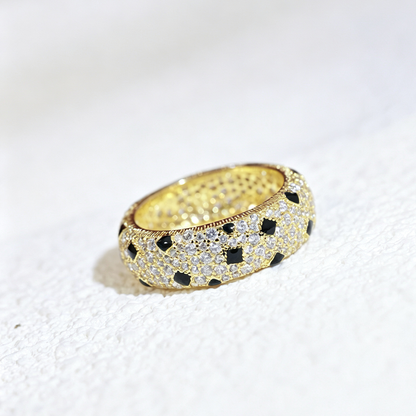 [Camiery] PANTHERE SPOTTED FULL DIAMOND RING