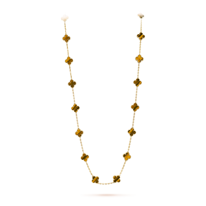 [Camiery]CLOVER 20 MOTIFS TIGER EYE ROSE GOLD