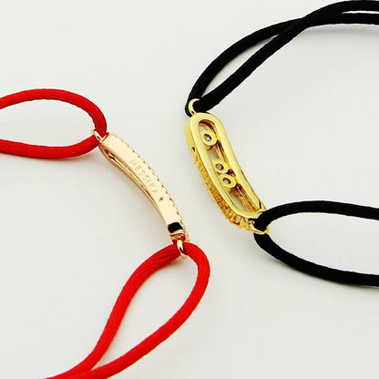 [Camiery]Messika Care(s) pink cord pavé bracelet