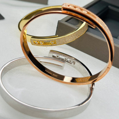 [Camiery]Move Noa Rose Gold Pavé Diamond Bangle Bracelet