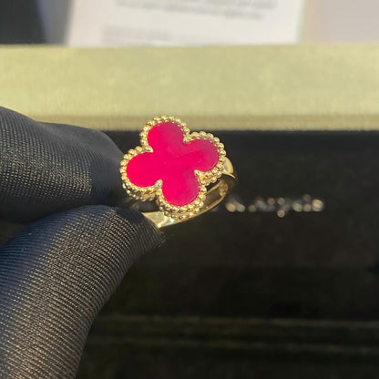 [Camiery]NEW CLOVER PINK ENAMEL RINGS