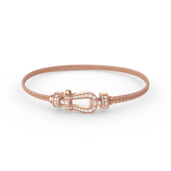 [Camiery]FORCE SMALL HORSESHOE  DIAMOND CHAIN ROPE BRACELET