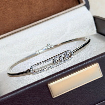 [Camiery]Move Pavé Diamond Bangle Bracelet M