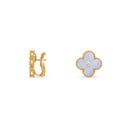 [Camiery]CLOVER 15MM MOP DIAMOND EARRINGS COLLECTION