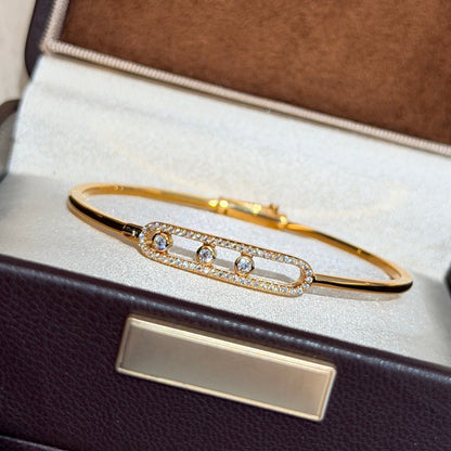 [Camiery]Move Pavé Diamond Bangle Bracelet M