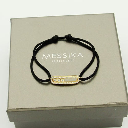 [Camiery]Messika Care(s) pink cord pavé bracelet