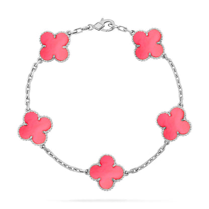 [Camiery] CLOVER 5 MOTIFS  PINK MOP BRACELET COLLECTION