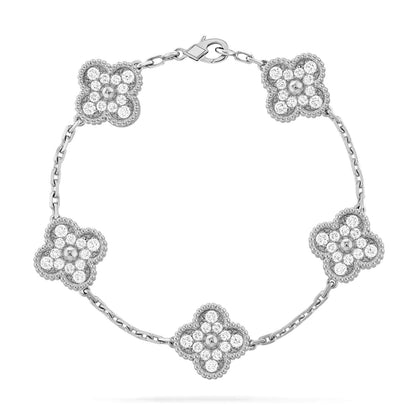 [Camiery] CLOVER 5 MOTIF FULL DIAMOND BRACELET COLLECTION
