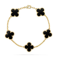 [Camiery] CLOVER 5 MOTIF ONYXS BRACELET COLLECTION