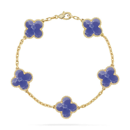 [Camiery]CLOVER 5 MOTIF BLUE VEINS BRACELET COLLECTION