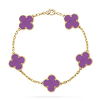 [Camiery] CLOVER 5 MOTIF VIOLET BRACELET COLLECTION