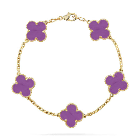 [Camiery] CLOVER 5 MOTIF VIOLET BRACELET COLLECTION