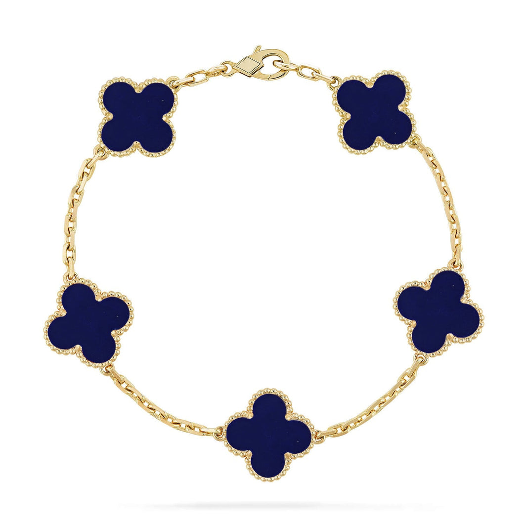 [Camiery]CLOVER 5 MOTIF LAPIS LAZULI BRACELET COLLECTION