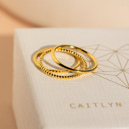 Thin Stacking Rings Set