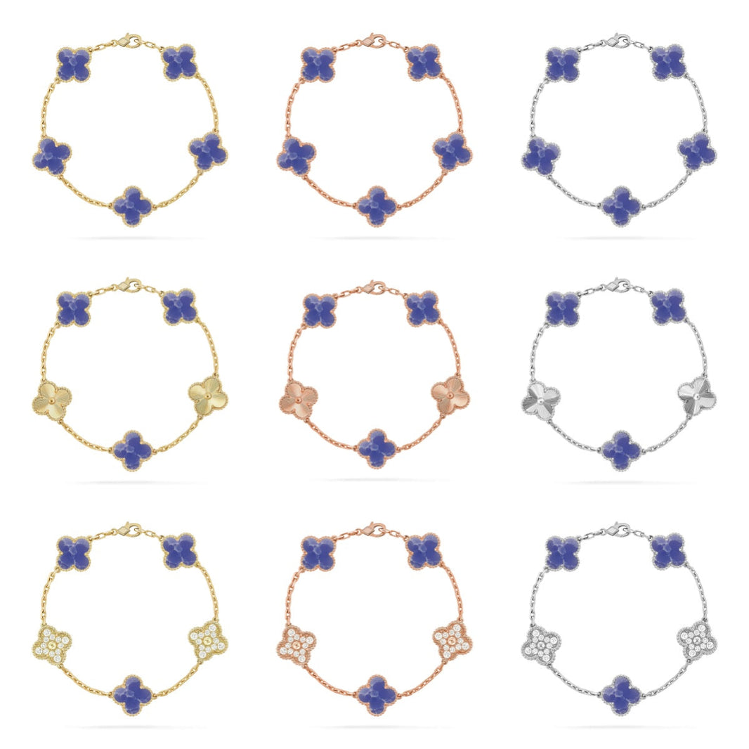 [Camiery]CLOVER 5 MOTIF BLUE VEINS BRACELET COLLECTION