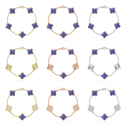 [Camiery]CLOVER 5 MOTIF BLUE VEINS BRACELET COLLECTION