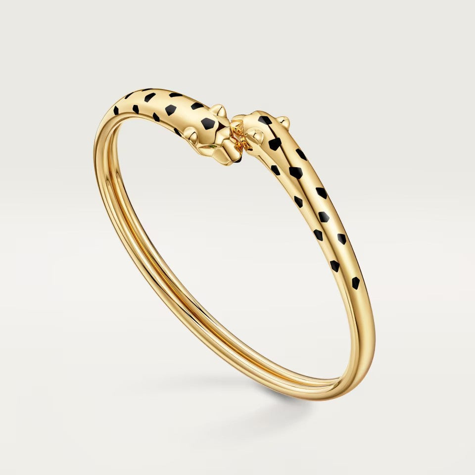 [Camiery] PANTHERE DOUBLE HEADED OPEN BRACELET