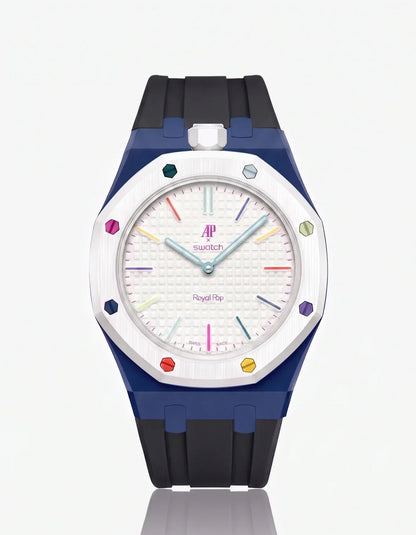 Silicone Strap & Case  Royal Pop Huit Blanc(Customize  Colors)