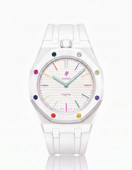 Silicone Strap & Case  Royal Pop Huit Blanc(Customize  Colors)