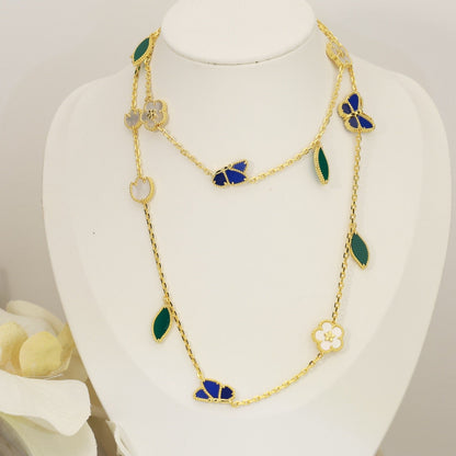 [Camiery]LUCKY SPRING BUTTERFLY 15 FLOWER NECKLACE