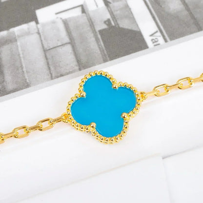 [Camiery] CLOVER 5 MOTIF TURQUOISE BRACELET COLLECTION