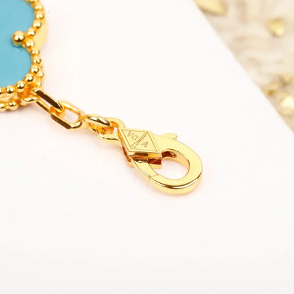[Camiery] CLOVER 5 MOTIF TURQUOISE BRACELET COLLECTION