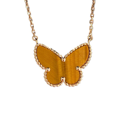 [Camiery] TIGER__ EYE BUTTERFLY NECKLACE
