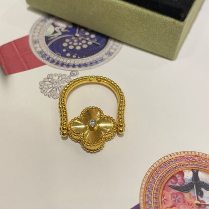 [Camiery]CLOVER RIVERSIBLE RING GOLD COLLECTION