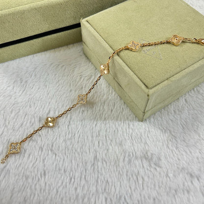 [Camiery]CLOVER 6 MOTIF DIAMOND LASER BRACELET