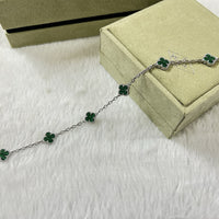 [Camiery]CLOVER 6 MOTIF MALACHITE BRACELET