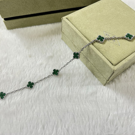[Camiery]CLOVER 6 MOTIF MALACHITE BRACELET