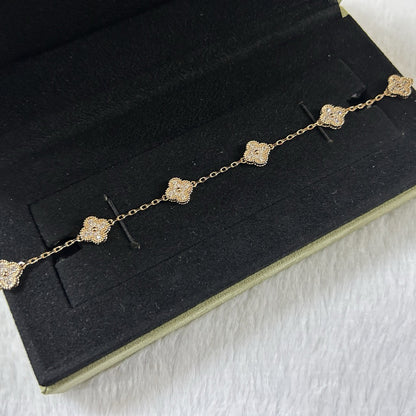 [Camiery]CLOVER 6 MOTIF DIAMOND BRACELET