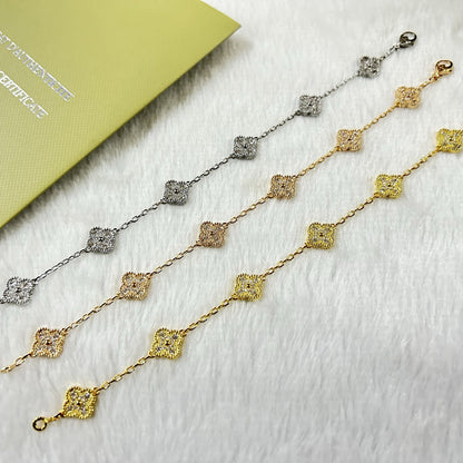 [Camiery]CLOVER 6 MOTIF DIAMOND BRACELET