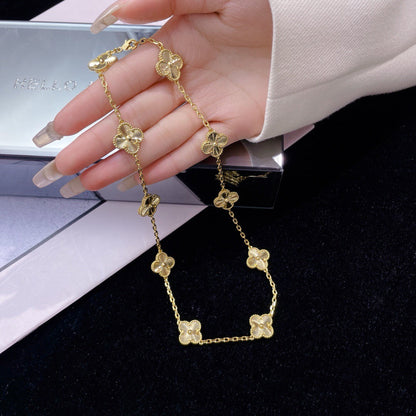 [Camiery]CLOVER 10 MOTIFS LASER NECKLACE