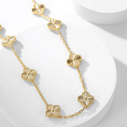 [Camiery]CLOVER 10 MOTIFS LASER NECKLACE