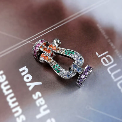 [Camiery]FORCE LARGE HORSESHOE  COLORED DIAMOND BRACELET ROSE GOLD
