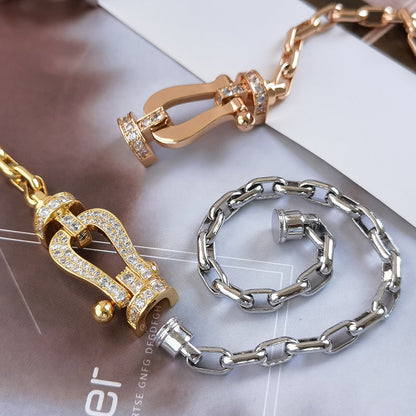 [Camiery]FORCE LARGE HORSESHOE CLASP  METAL BRACELET