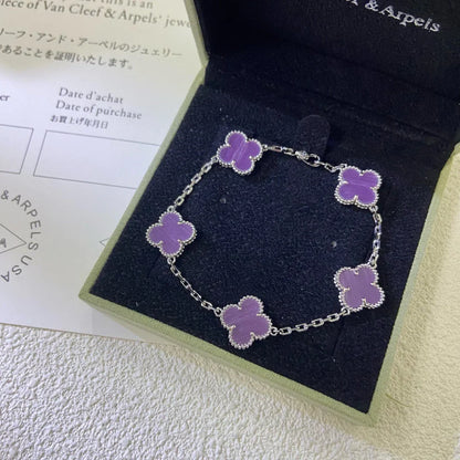 [Camiery] CLOVER 5 MOTIF VIOLET BRACELET COLLECTION