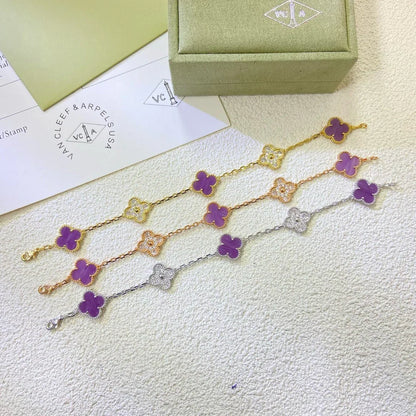 [Camiery] CLOVER 5 MOTIF VIOLET BRACELET COLLECTION