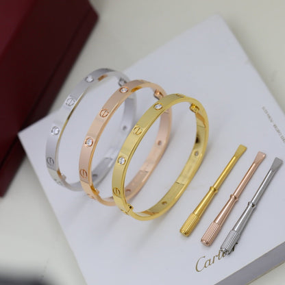 [Camiery] LOVE BRACELET 6.1MM 4 DIAMONDS