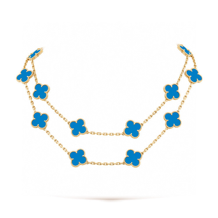[Camiery]CLOVER 20 MOTIFS TURQUOISE GOLD