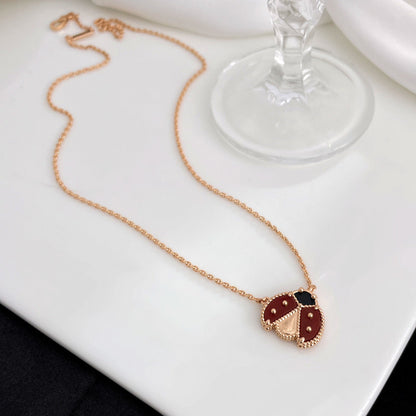[Camiery]LUCKY  CARNELIANS LADYBUG NECKLACE