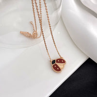 [Camiery]LUCKY  CARNELIANS LADYBUG NECKLACE