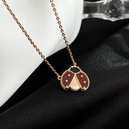 [Camiery]LUCKY  CARNELIANS LADYBUG NECKLACE