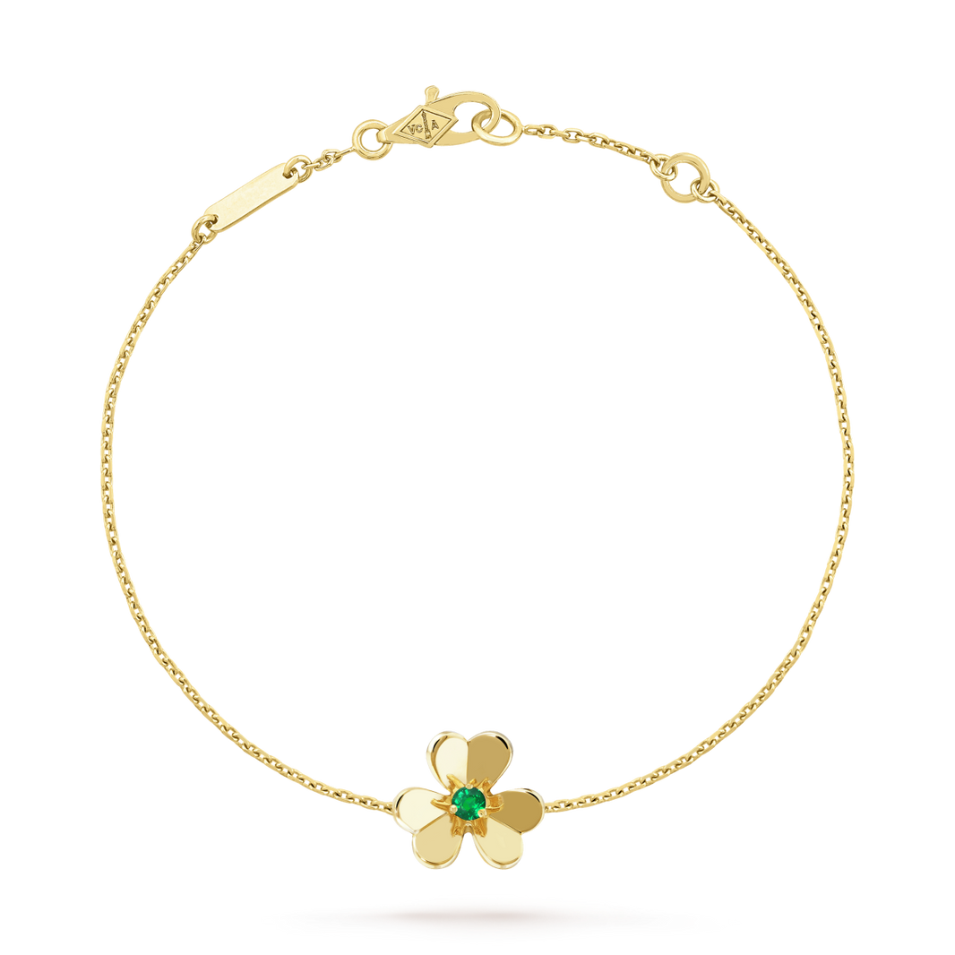 [Camiery]FRIVOLE GOLD FLOWER PINK MALACHITE BRACELET