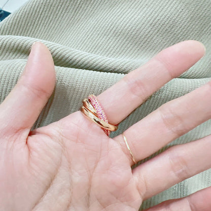 [Camiery] TRINITY 3.2MM RING PINK DIAMOND