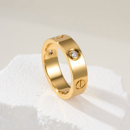 [Camiery] LOVE 4MM 1 DIAMOND RING