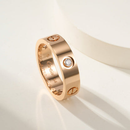 [Camiery] LOVE 4MM 1 DIAMOND RING