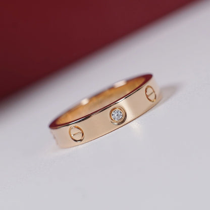 [Camiery] LOVE 4MM 1 DIAMOND RING