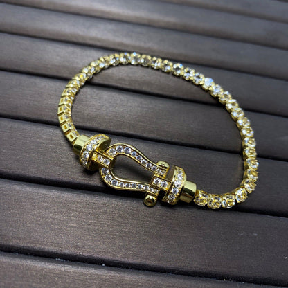 [Camiery]FORCE  HORSESHOE  DIAMOND TENNIS BRACELET